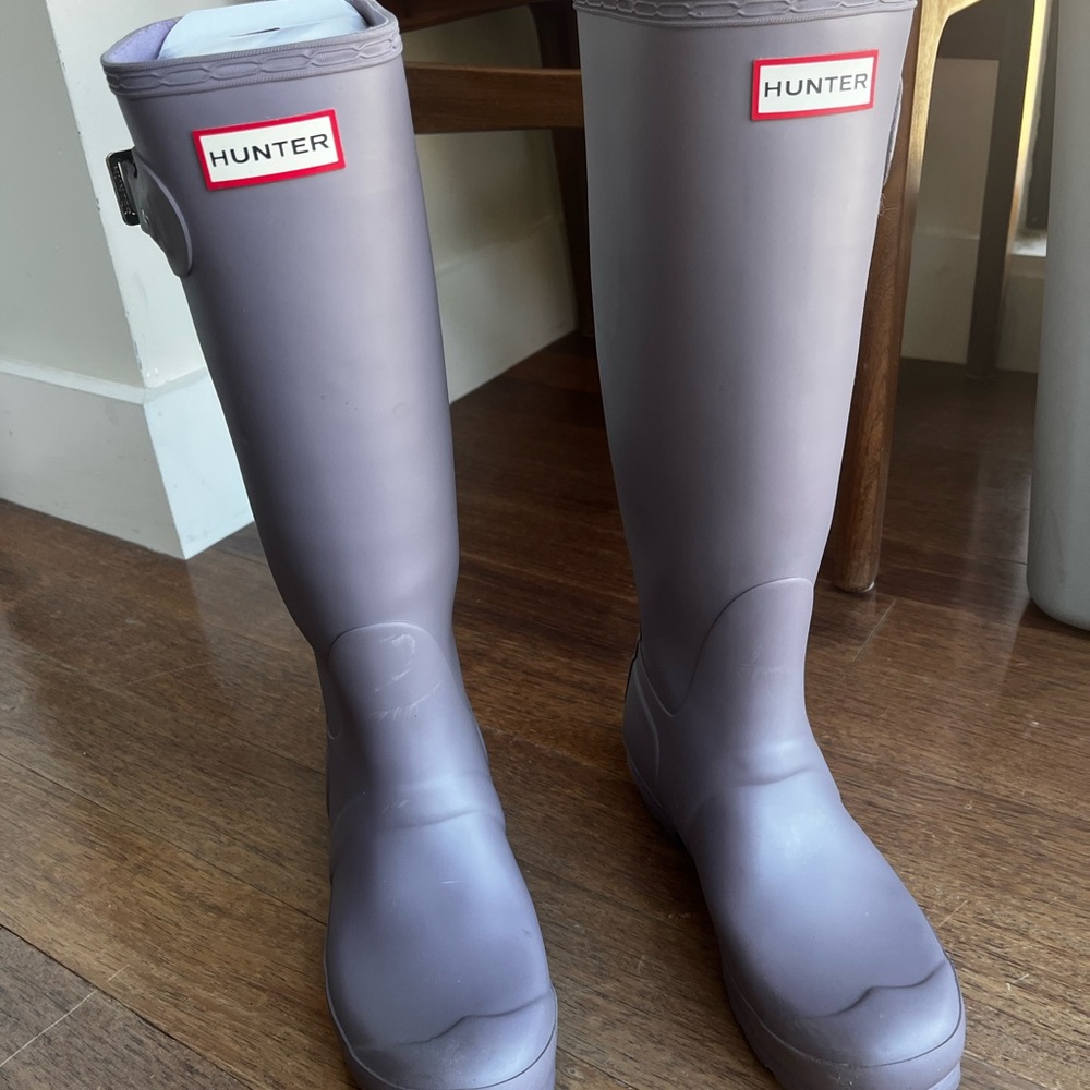Hunter Purple Waterproof Boots